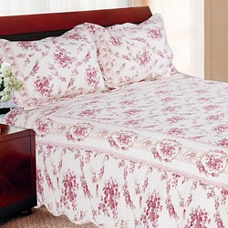 Vintage Rose King-size 3-piece Quilt Set