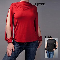 AtoZ Women's Vented Sleeve Top