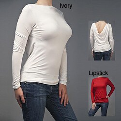 AtoZ Women's Reversible Cowlneck Top