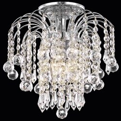 Crystal 3-light Chrome Chandelier