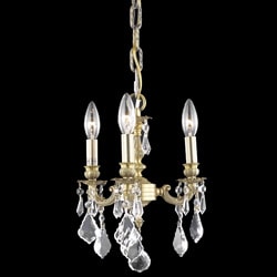 Crystal 3-light French Gold Chandelier