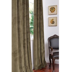 Signature Hunter Green Velvet 84-inch Blackout Curtain Panel