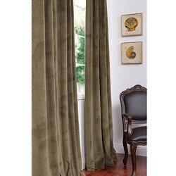 Signature Hunter Green Velvet 120-inch Blackout Curtain Panel