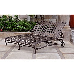 Santa Fe Nailhead Double Multi-position Chaise Lounge
