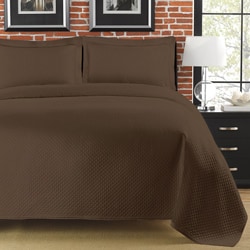 Diamante Matelasse Brown King-size Coverlet