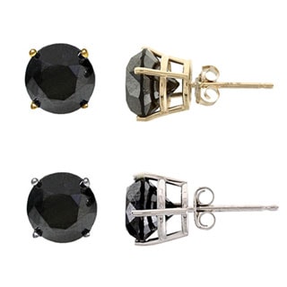 14k Gold 3ct TDW Black Diamond Single Earrings