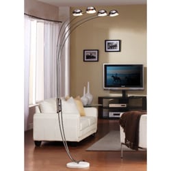 ETHAN HOME Modern Chrome Metal Arch Lamp