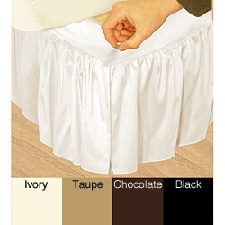 Grand Luxe 'Hike Up Your Skirt' Ruffled Faux Silk Adjustable 17-inch Drop California King-size Bedskirt