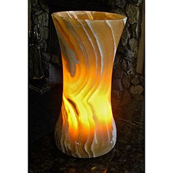 Alabaster Hourglass Lamp (Egypt)