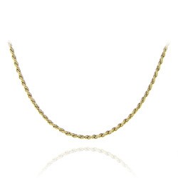 Mondevio 18k Gold Over Silver 18-inch Twisted Rope Chain Necklace