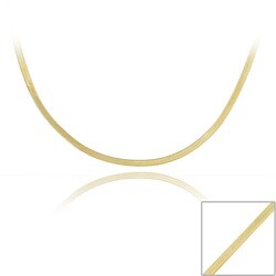 Mondevio 18k Gold Over Sterling Silver 24-inch Herringbone Chain Necklace