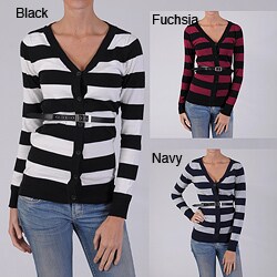 Ci Sono by Journee Junior's Striped Belted Cardigan