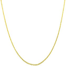 14k Yellow Gold 20-inch Diamond-cut Cable Chain