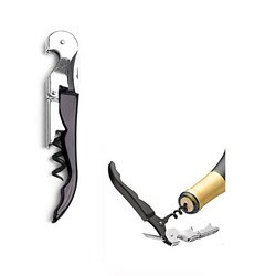 Double-hinged Black Waiters Corkscrew