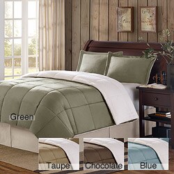 Premier Comfort Shasta Micro Mink/ Berber Full/ Queen-size Down Alternative Comforter Set