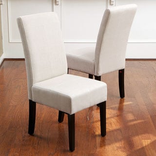 See Reviews Christopher Knight Home T-stitch Natural Linen Dining Chairs (Set of 2)