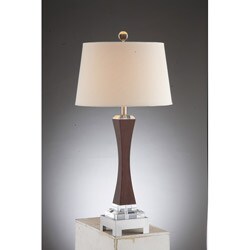 Antonia Wood and Crystal Table Lamp