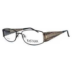 Kay Unger Women's K103 Black Mosaic Optical Frames