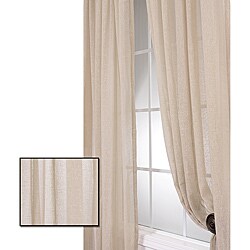 Faux Linen Tumbleweed 108-inch Sheer Curtain Panel