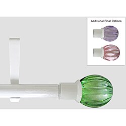 Kid's White 48 to 86-inch Adjustable Drapery Pole Set