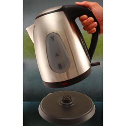 Ovente Brushed Stainless Steel 1.7-liter Cord-free Electric Kettle