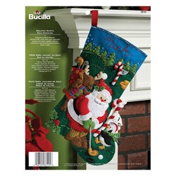 Golfing Santa Stocking Felt Applique Kit