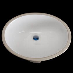 Undermount Oval 16.5-inch White Vitreous China Bathroom Sink