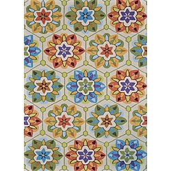 Peony Ivory/ Multi Geometric Rug (3'6 x 5'6)