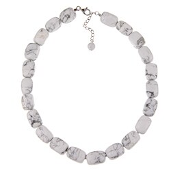 Pearlz Ocean Sterling Silver Howlite Nuggets Necklace