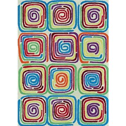 Peony Ivory/ Multi Geometric Rug (2'3 x 3'9)