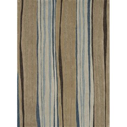 Hand-tufted Caulfield Neutral/ Blue Rug (5' x 7'6)