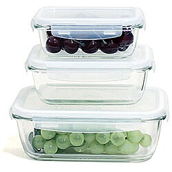 Lock & Lock BOROSEAL II Borosilicate Glass Rectangular 6-pc Set