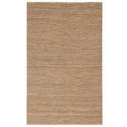 Hand-woven Beige Jute Rug (5' x 8')