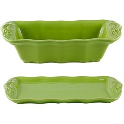 Appolia French Ceramic Lime Green 2-pc Dessert Bakeware Set