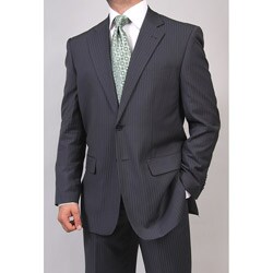 Ferrecci Men's Grey Pinstripe 2-button Suit