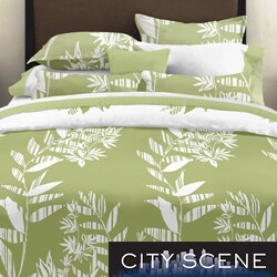 City Scene Tokyo Leaf King-size 3-piece Duvet Cover Set