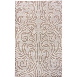Handmade Luna Marrakesh Damask Wool Rug (7'6 x 9'6)