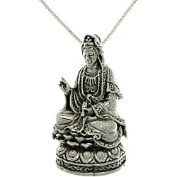 Carolina Glamour Collection Sterling Silver Kwan Yin Necklace