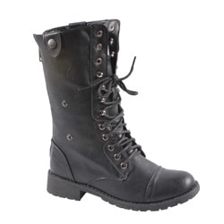 Sweet Beauty Women's Mid-calf Lace-up Boots