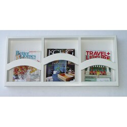 On-the-wall Triple Magazine Rack