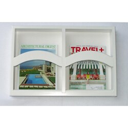 On-the-wall Double Magazine Rack