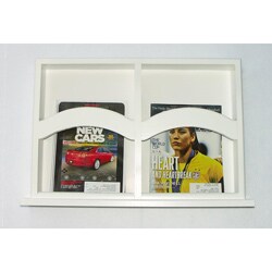 On-the-wall Double Magazine Rack with Base