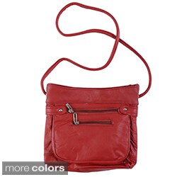 Journee Collection Genuine Leather Cross-body Bag