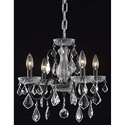 Crystal 4-light Dark Bronze Chandelier