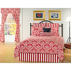 Red Elysee Queen-size 9-piece Comforter Set 