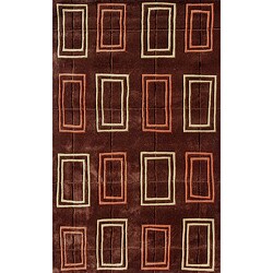 Cindy Brown/ Rust Geometric Rug (5' x 8')