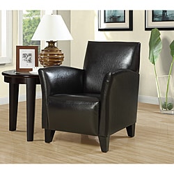 Dark Brown Leather-like Accent Chair