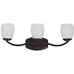 Transitional 3-light Rubbed Bronze Bath Bar
