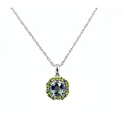 Jenne Gemstone Green Quartz and Peridot Necklace