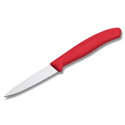 Victorinox 40603 3.25-inch Red Wavy Edge Paring Knife